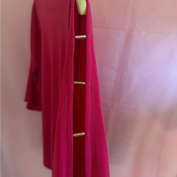 Michael Kors Women's Fuchsia Quarter Sleeve Top - Picture 4 of 6